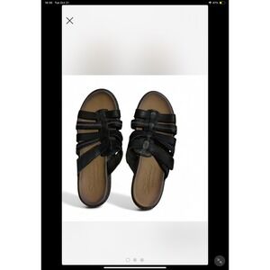 Skechers Luxe Foam Black‎ Slides Sandals Comfort Womens Size 9